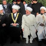Руководитель Бишкекской епархии Русской православной церкви митрополит Владимир (крайний слева)