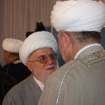 Аятолла Али Тасхири, глава Всемирной ассамблеи по сближению исламских мазхабов (Иран) и муфтий шейх Равиль Гайнутдин